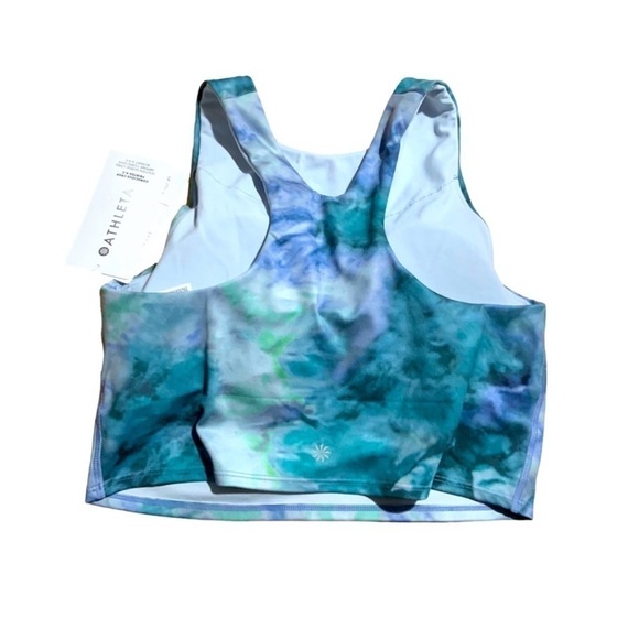 Athleta Conscious Crop Printed Tie Dye Padded blue
Sports Bra Size Medium NWT - Picture 6 of 8